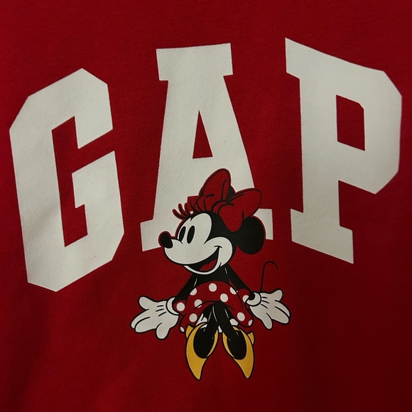 Disney Gap collab Women's Magic Vacation Red Minnie cropped Sweatshirt Large. - Picture 2 of 5